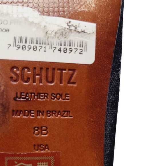 Schutz Velour Floral Jeweled Loafers - Picture 5 of 6